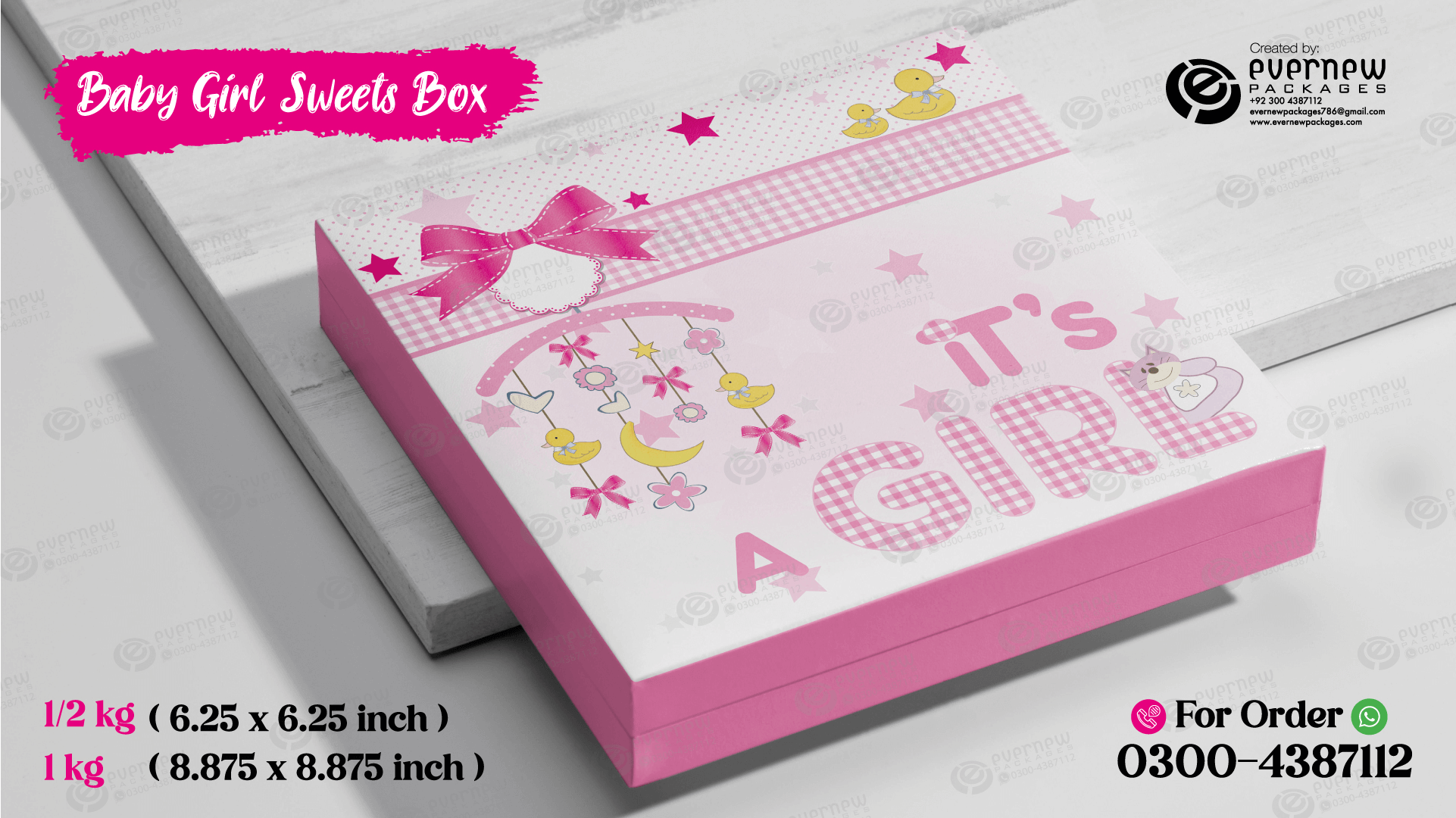 Baby Announcement Box (Girl Toy)